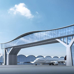 Sky Bridge connecting Terminal 1 with North Satellite Concourse